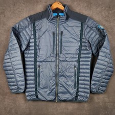 Kuhl Projekt Spyfire Down Jacket Mens Medium Blue Full Zip Lightweight Puffer