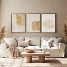 Hand-painted Oil Painting 3 Panel Creativity Wall Art Illustration unframed #031