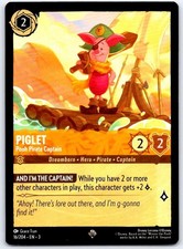 Piglet - Pooh Pirate Captain 16/204 Super Rare Into the Inklands Lorcana NM
