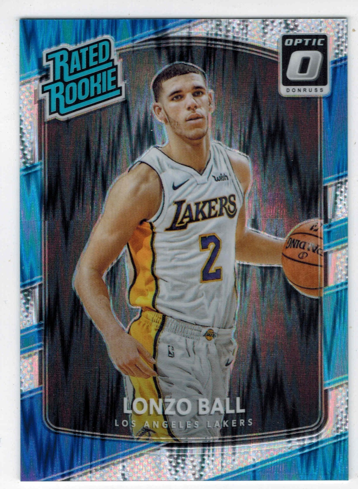LONZO BALL 2017-18 Donruss Optic Mega Box RATED ROOKIE #199 SHOCK FLASH PARALLEL
