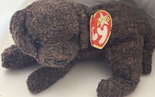 Rare Ty Beanie Baby Fetcher The Chocolate Lab Dog 2000 Retired Tag Errors
