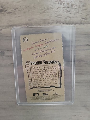 2023 Topps Heritage High Number Freddie Freeman Deckle Edge #DE-27 Dodgers SP - Bild 2 von 4