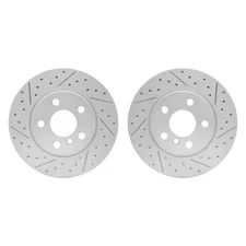 For Mini Cooper 14-22 R1 Concepts Drilled & Slotted Front Brake Rotor Set