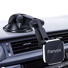 Magnetic Phone Car Mount, Universal Dashboard Windshield Car Phone Mount Hold...