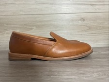 Patina Portland Leather Loafer Women 7.5 Light Brown Slip On Round Toe