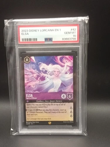 Lorcana First Chapter Elsa Spirit Of Winter NON-Foil Legendary PSA 10