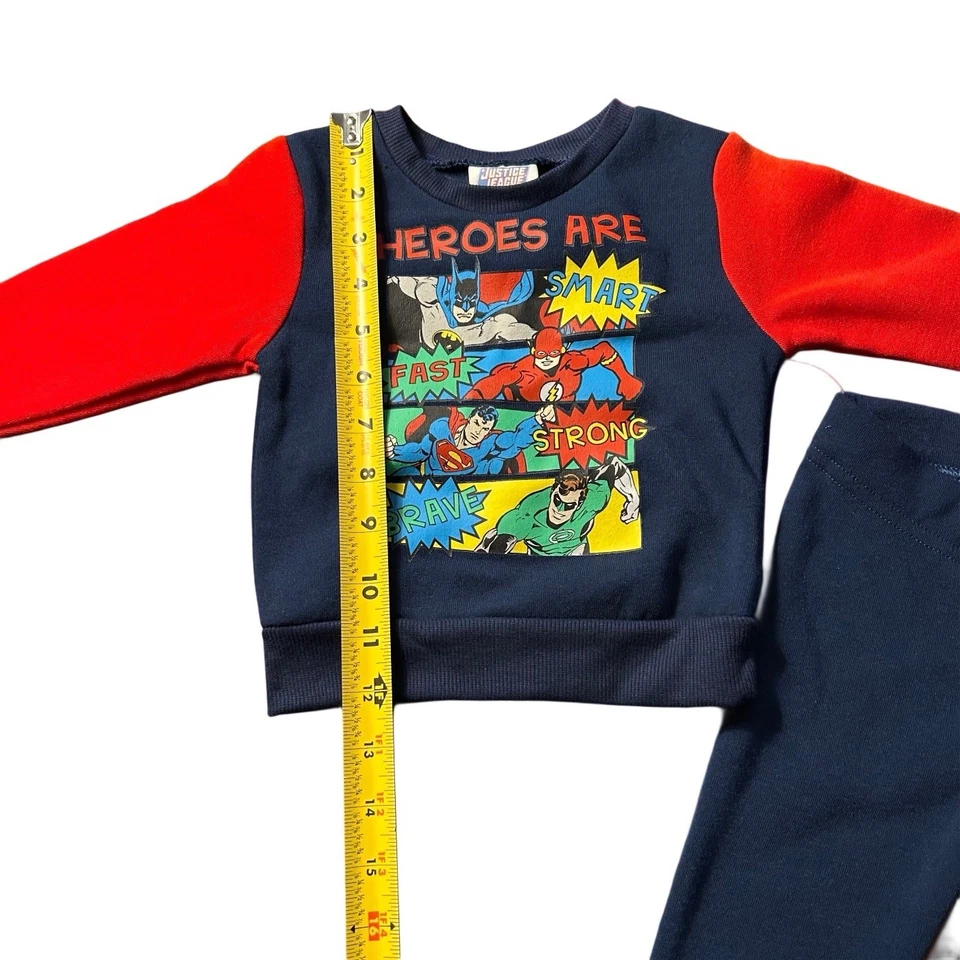 Justice League Sudadera y Pantalones Jogger Conjunto de 2 Piezas Niños 12 Meses DC Superhéroe Foto 3 de 4