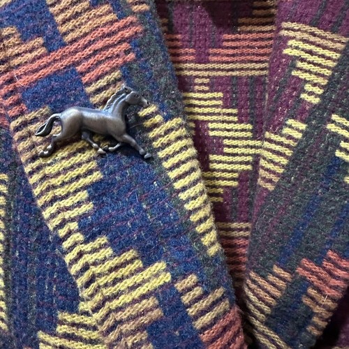 Vintage Ivy Wool Blend Jacket Blazer Small Aztec Western Bonus Horse Pin - Picture 5 of 9