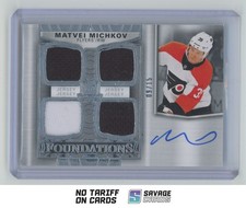 2024-25 UD The Cup Foundations Quad Jersey Auto Matvei Michkov /15 #F-MM