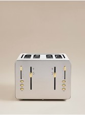 4-Slice Stainless Steel Toaster with Extra-Long Slots, Removable Cb Tray