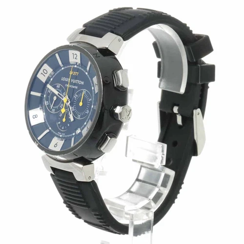 LOUIS VUITTON（LV） OROLOGIO DA POLSO UOMO LOUIS VUITTON Q114K TAMBOUR IN NERO CRONOGRAFO DATA SVIZZERO