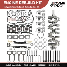For HYUNDAI KIA 2.4L G4KJ Engine Rebuild Kits Crankshaft Con Rods Timing Kit NEW