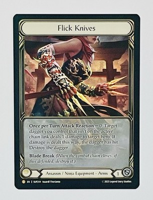 Flesh and Blood Super Slam Flick Knives Legendary Extended Art Foil 