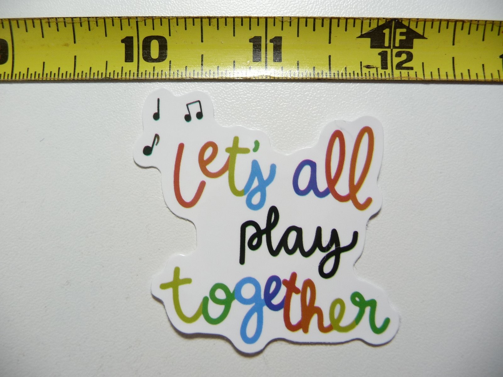 Fun Musical Fan Concert Sticker Decal for Scrapbooking and Play