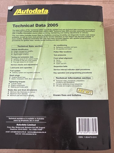 Autodata 2005 Technical Data, Petrol Cars & Light Commercial Vehicles 1995-2005 - Picture 3 of 4