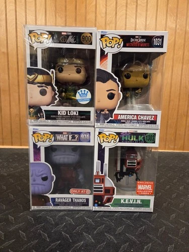 LOT OF FOUR Marvel Funko Pops - Loki, What If, She-Hulk, Multiverse of Madness