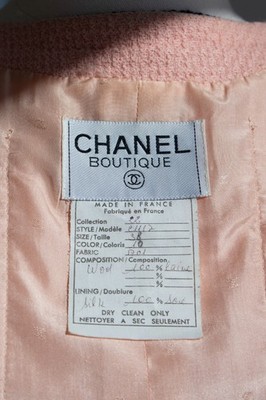 Chanel Vintage S/S 1990 Pink Black CC Tweed Jacket | eBay