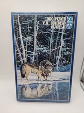 Vintage 1991 Sealed FX Schmid 1000 Piece Jigsaw Puzzle Wolves “Companions” New