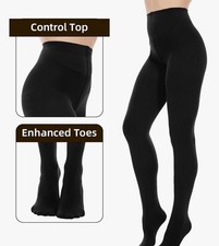 Women's 80 Den Soft Opaque Tights, Women's Tights Small Black