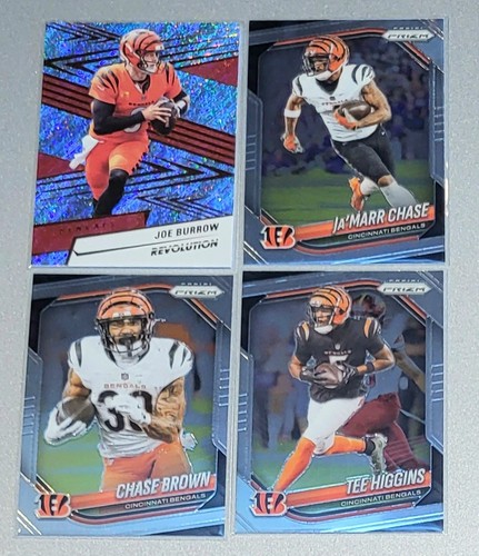 Panini 2025 NFL Joe Burrow Jamarr Chase Chase Brown T. Higgins Prizm Revolution - Picture 1 of 2