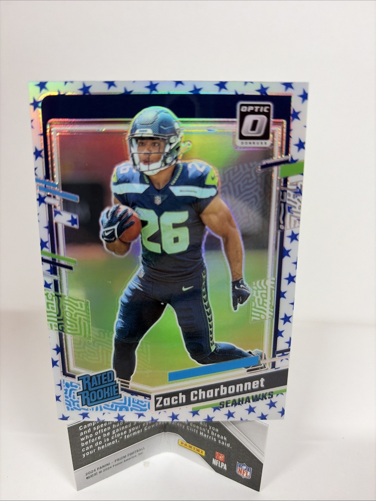 2023 Panini Donruss Optic - Rated Rookie Zach Charbonnet #294 Stars Prizm (RC)