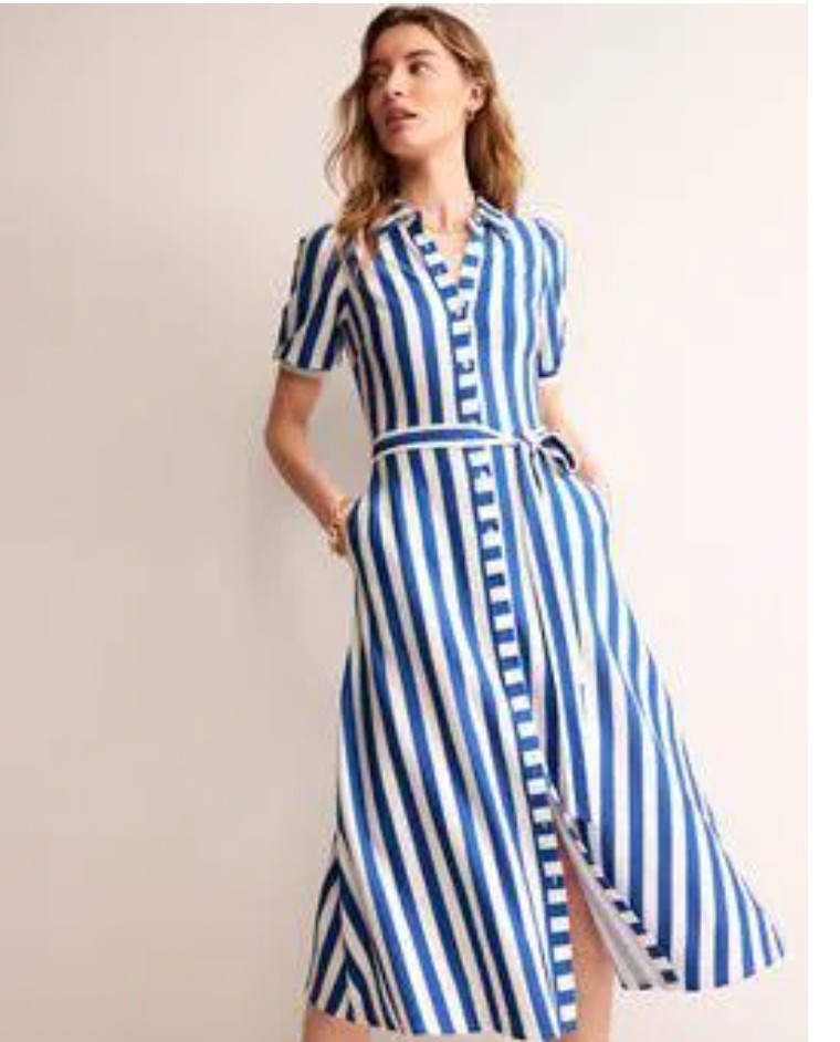 BODEN Libby Midi Shirt Dress Size UK 16R D0962 Brand New  A21