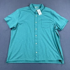 L.L. Bean Lakewashed Performance Button Front Shirts Men's XL Reg Blue-ish Green