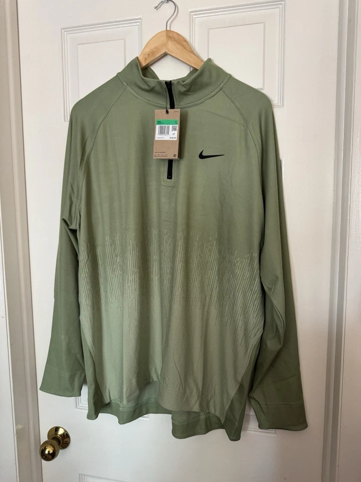 Nike Men’s XL Dri-FIT ADV Tour 1/2 Zip Golf Top FD5833-386 Green NEW - Image 3 of 4