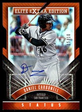 2015 Elite Extra Edition Orange Status Die Cut Autographed Prospects Daniel