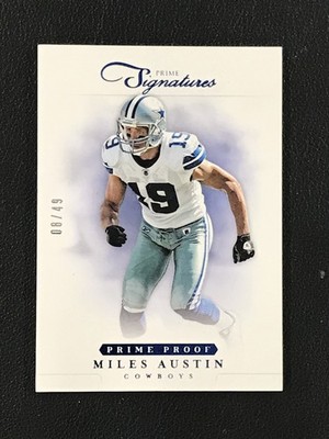2012 Panini Prime Signatures #23 Miles Austin Cowboys Prime Proof Blue /49
