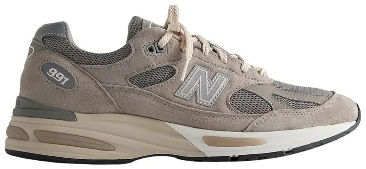 Kith x New Balance 991v2 Made in UK Moonrock for Sale