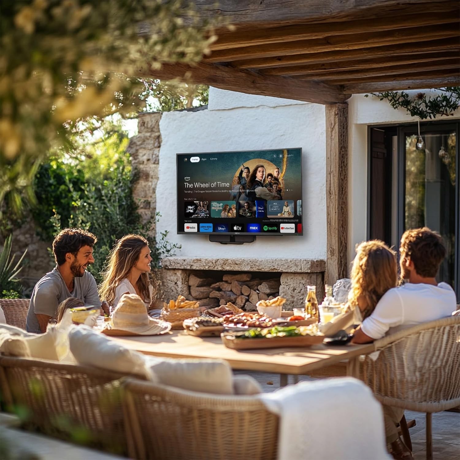 SYLVOX 43 Inch Outdoor Smart Television 4K 700NIT High Brightness  Waterproof TV