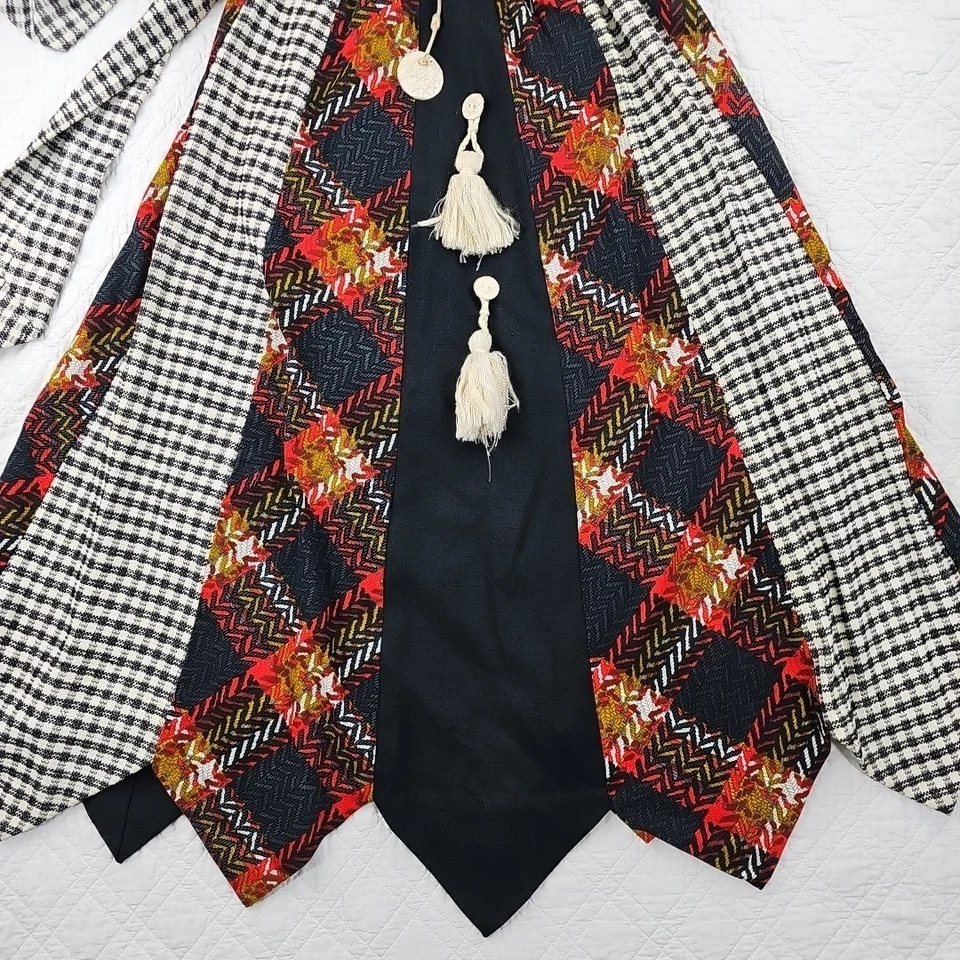 Maxi Falda Hippie De Colección Años 70 Chessa Davis Diseñador Sin Tirantes Vestido con Cinturón 29" Foto 2 de 4