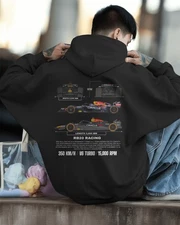 RB20 F1 Hoodie Fan Art Red Bull Racing Car Graphic Pullover Streetwear
