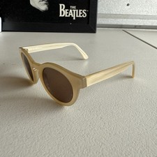 Sunday Somewhere Soelae Sunglasses Beige Round Frame 46-25-145 Handmade