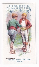 Vintage 1907 Greetings of ROMANIA Tobacco Card Romanian Fashion Language