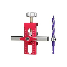 2 Pieces Cabinet Door Jig with Boring Adjustable for Woodworkers, Carpenters