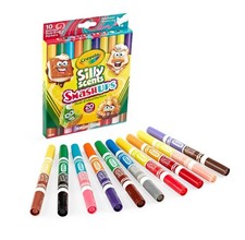 Crayola Washable Silly Scents Broad Line Markers, Sweet Scented , 10 Count