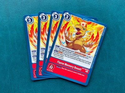 Flame Memory Boost BT7-092 Playset Next Adventure Digimon Card Game x4