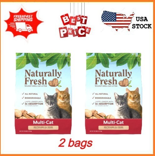 Naturally Fresh Walnut-Based Quick Clumping Multi-Cat Litter 26 lb. Bag.