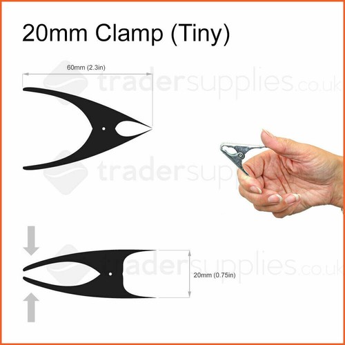 Strong Metal Market Stall Spring Clamps Clips for Clamping Tarpaulins Camping - Picture 8 of 10