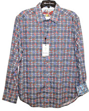 Robert Graham Mens Blue Floral Classic Fit Button-Front Shirt NWT 198 Size L