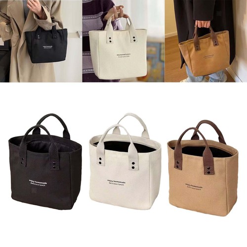 Canvas Beuteltasche für Damen stabil große Kapazität Top Griff Einkaufstasche - Bild 1 von 22