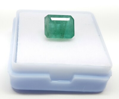 3.20 Crt 100% Natural Zambian Emerald Beautiful octagon Cut Birthstone Gemstone