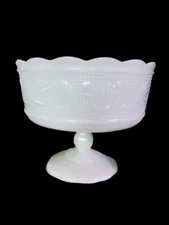 E.O. Brody CO. Cleveland, white milk glass compote bowl/candy dish. 