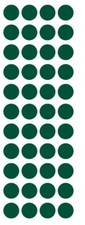 3/4" Dark Green Round Label Dots Stickers Color Coding Inventory 3/4 Inch Dot