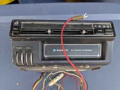 SANYO FM Tuner Under Dash 8-Track Player *VINTAGE* *COMPLETE* | eBay