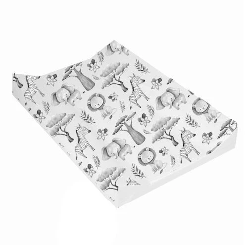 Baby Changing Mat Nursery Safari Grey 690x440mm Can Be Personalised WEDGE Shaped
Opens in a new wind