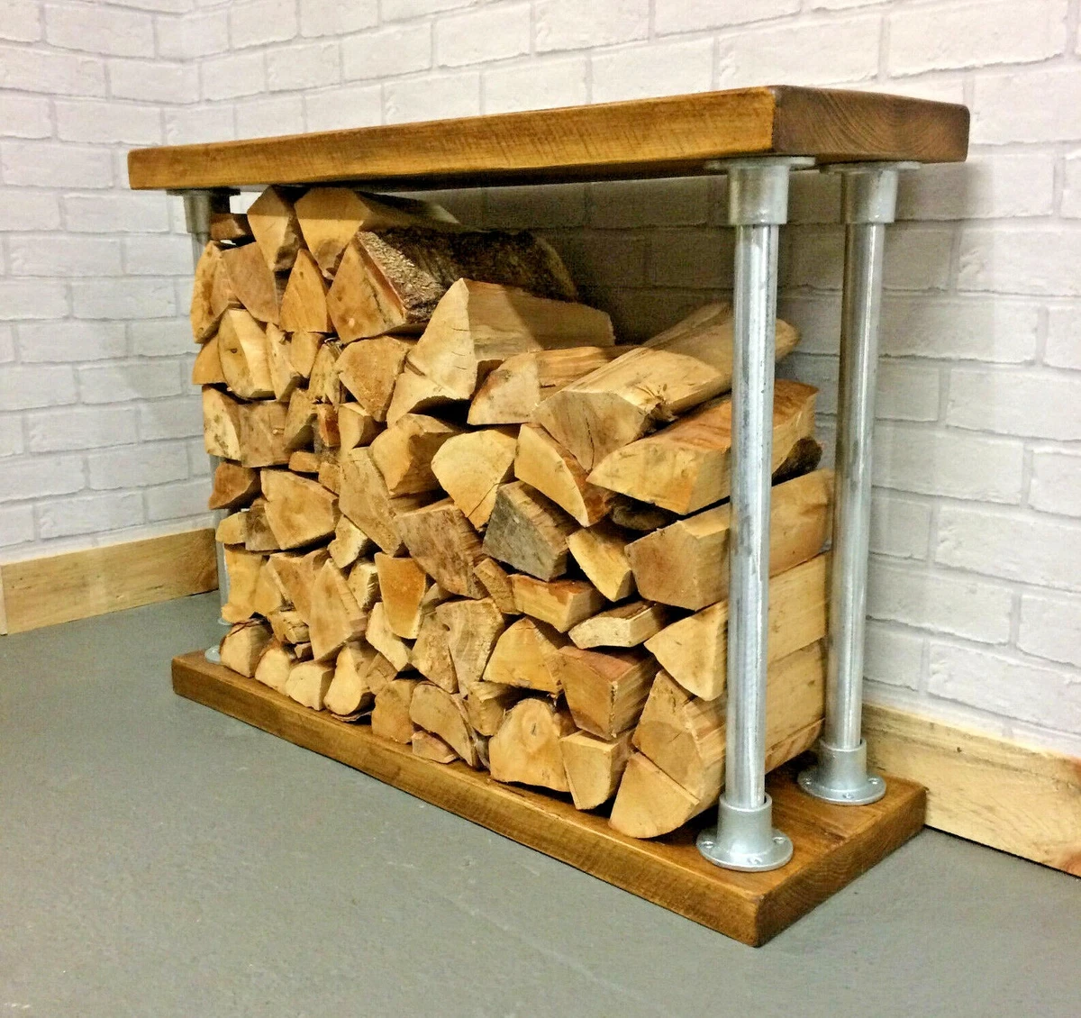 Log Store Log Holder Indoor Basket Wood Burner Log Storage Firewood | eBay