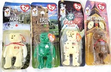 Ty Beanie Babies 1999 McDonalds Set of 4 The Bear Britannia Glory Erin Maple